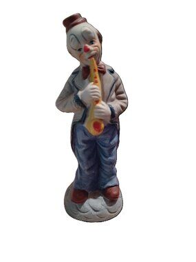 Hobo Clown Playing Saxaphone Vintage 1970's